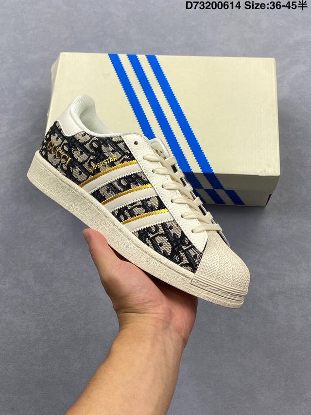 公司级Adidas Originals Superstar 阿迪达斯 三叶草 贝壳头’Diy’系列低帮经典百搭休闲运动板鞋 原装头层材料 用料绝不含糊 独家版型