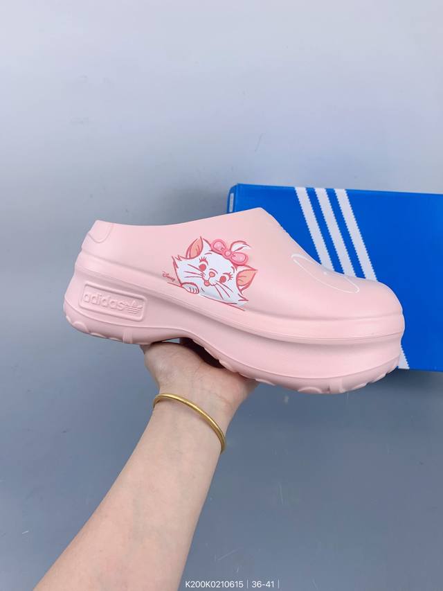 Hello Kitty X Adidas Adifom Stan Smith Platform Mule 新品穆勒厨师拖鞋 Size：如图 编码：K200K02