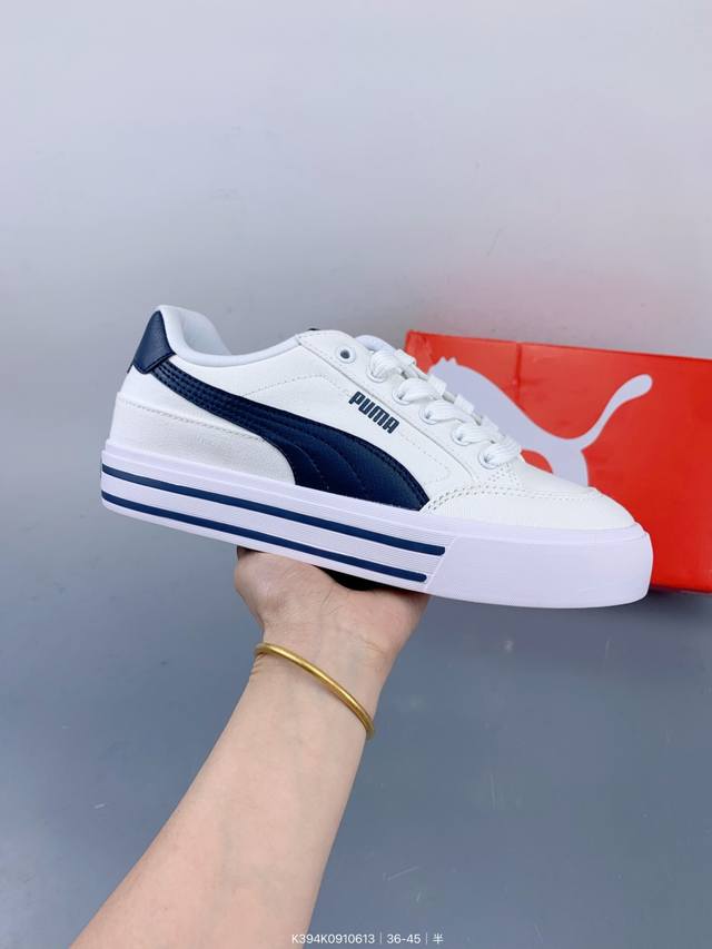 Puma彪马男女Court Classic Vulc Fs运动休闲鞋 初夏少年感Ootd｜氛围感工装Look真的不出错！材质上，鞋面布料透气，穿久了脚也不闷热。