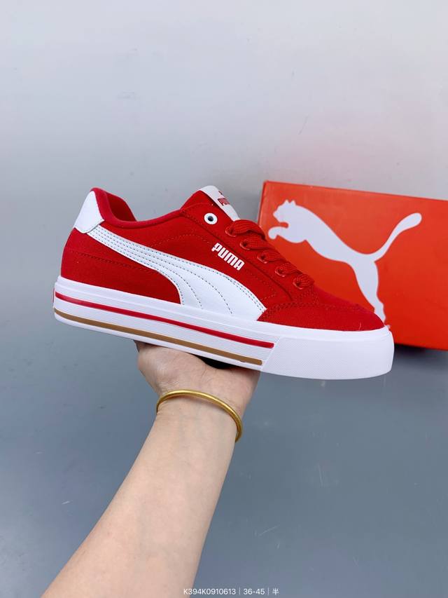 Puma彪马男女Court Classic Vulc Fs运动休闲鞋 初夏少年感Ootd｜氛围感工装Look真的不出错！材质上，鞋面布料透气，穿久了脚也不闷热。