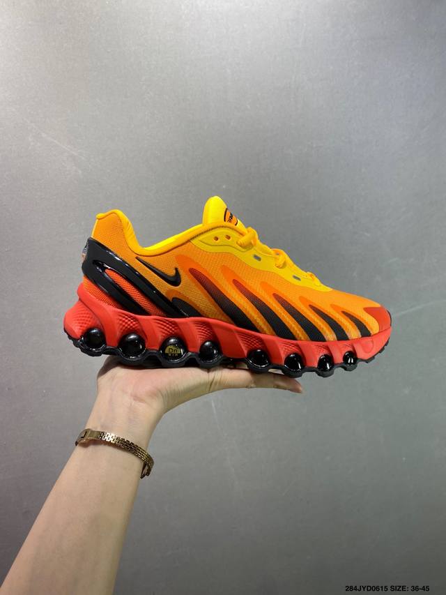 公司级Nike Air Max Dn8 全掌科技气垫 缓震运动跑鞋 Dn8的核心亮点在于其八腔气垫结构 根据不同部位设定的气压值专为行走设计 提供卓越的舒适感