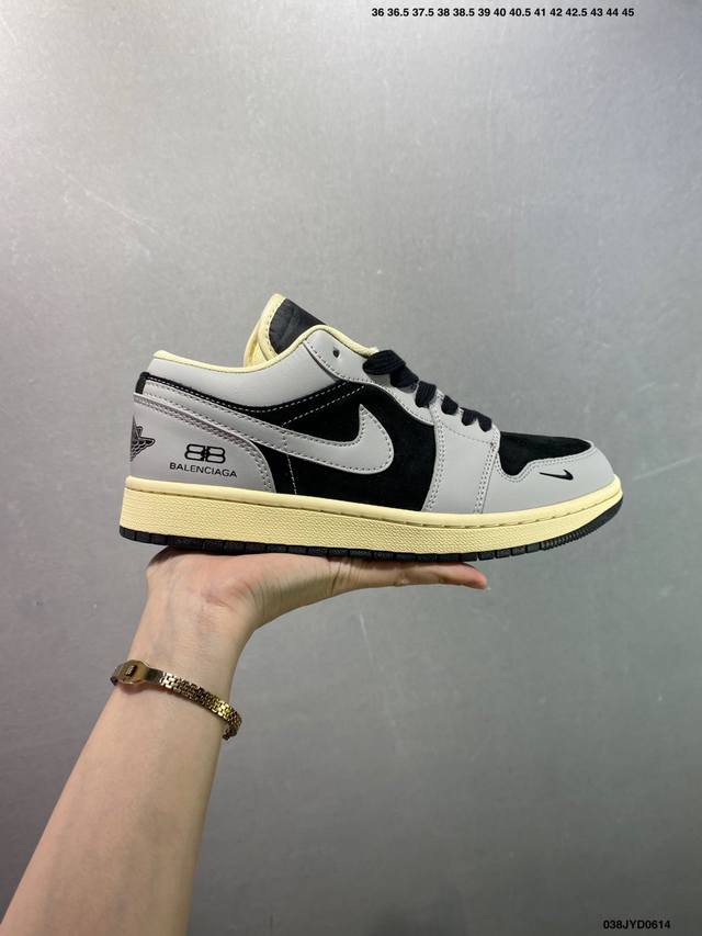 公司级Air Jordan Aj1 Low 低帮系列定制配色Wg8850-012 原厂内置气垫魔块 A模大底 头层小牛皮 鞋舌Aj原厂专用牛津布+Aj专用反口珍
