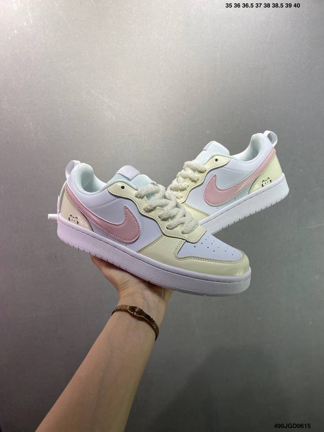 Nike Court Borough Low 低帮百搭透气休闲运动板鞋男女鞋 经典耐用的设计，兼顾舒适脚感和出众风范，演绎匠心之作。结构性的支撑贴合感结合复古篮