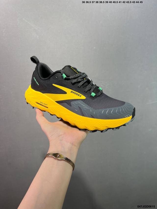 布鲁克斯Brooks 新款男鞋 Cascadia 17系列 户外山地越野跑鞋 缓震透气舒适 专业马拉松 运动跑步鞋男 码数如图 Id：047Jgd0615