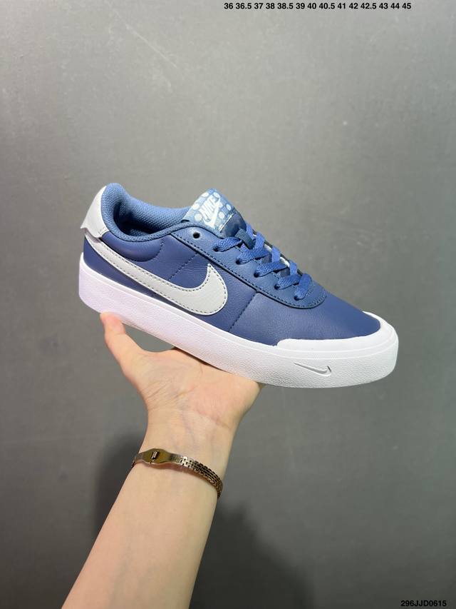 耐克 Nike Court Shot 男女子运动鞋春季透气轻便经典白昼 潮流 嘻哈 百搭 防滑 低帮 板鞋 Fq8146#拒绝沉闷黑白 质感满满的皮革鞋面，搭配