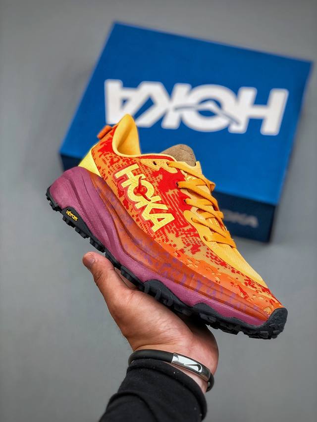 Hoka One One M Speedgoat 6 低帮专业越野跑步鞋 相较于前几代Mafate包裹感更好跟Speedgoat 快速羚羊 系列比起来更加舒适鞋