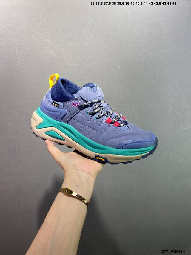 公司级Hoka M Kaha Low Gtx 全新配色 在前代基础上再度革新升级，以舒适、防滑、轻量的全方位高性能步履体验，助力户外爱好者轻松应对复杂崎岖路面，