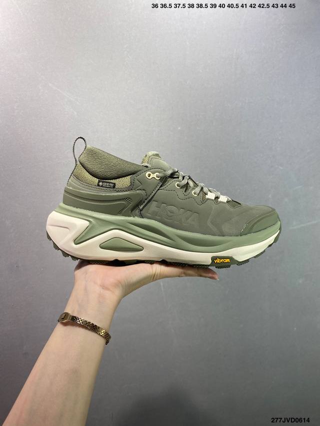公司级Hoka M Kaha Low Gtx 全新配色 在前代基础上再度革新升级，以舒适、防滑、轻量的全方位高性能步履体验，助力户外爱好者轻松应对复杂崎岖路面，