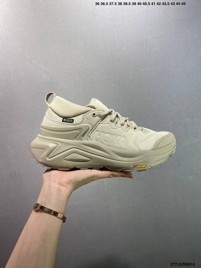 公司级Hoka M Kaha Low Gtx 全新配色 在前代基础上再度革新升级，以舒适、防滑、轻量的全方位高性能步履体验，助力户外爱好者轻松应对复杂崎岖路面，