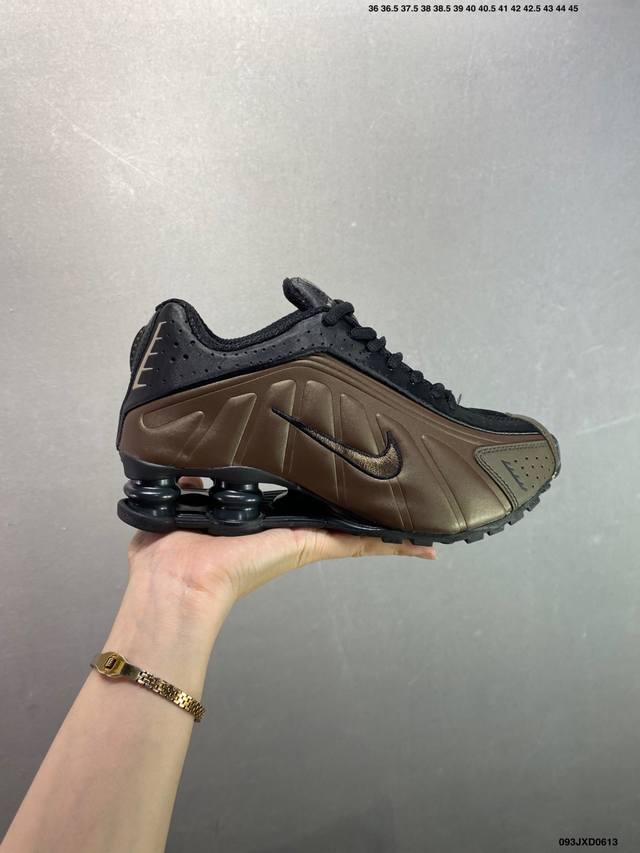 公司级Nike Shox R4 高科技专利气柱弹簧跑步鞋 黑蓝银 子弹 Id：093Jxd0613