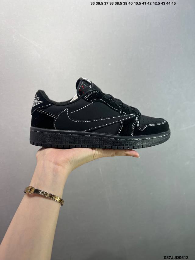Aj1倒勾Travis Scott X Air Jordan 1 ” Reverse Mocha “ Aj1乔1 Ts 闪电 联名倒钩 低帮文化篮球鞋 完美品质