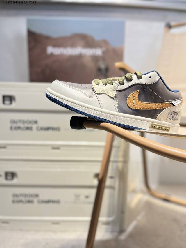 纯原大盒定制# Air Jordan 1 Low Aj1 乔1 乔丹1代Aj1 低帮复古文化休闲运动篮球鞋。该鞋款从 1985 年元年款汲取设计灵感，焕新演绎简