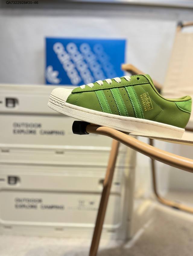 阿迪达斯Adidas三叶草 Originals Superstar 贝壳头系列低帮经典百搭休闲运动板鞋Ji0318 Qa7322928#35-46