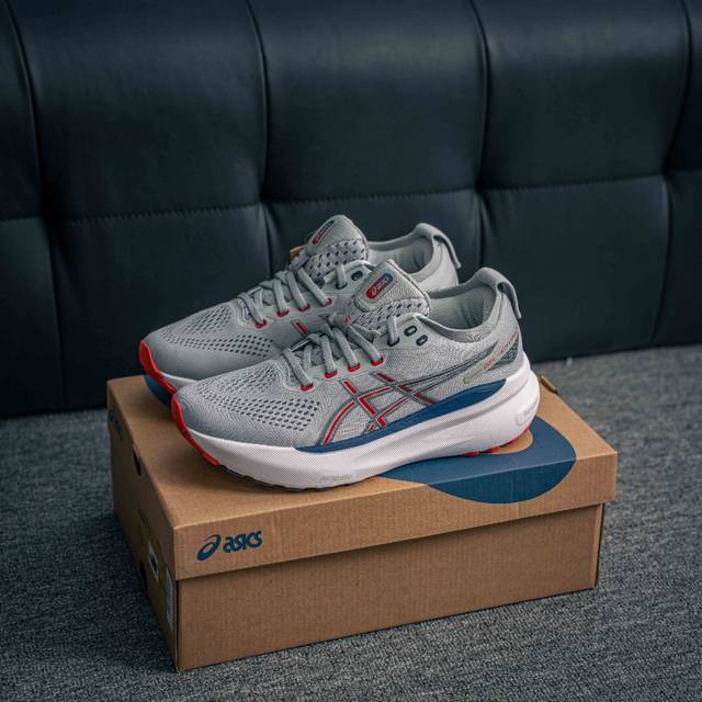 核心私 Asics亚瑟士 Gel-Kayano 31 Platinum低帮专业有氧超轻便运动跑步鞋 全新原装数据开发 符合人体工程学 一体式双层编制鞋面 高弹性
