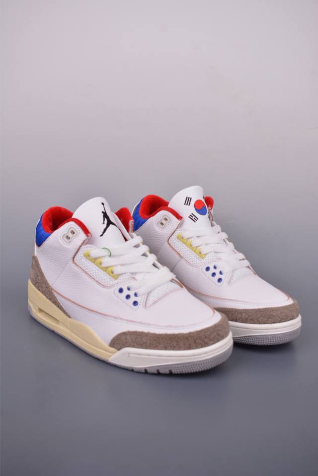Jordan Air Jordan 3 Retro Og Sp “White Sport Royal”白蓝红 地表最强性价比版本 完美清洁度 最高工艺复刻 原装