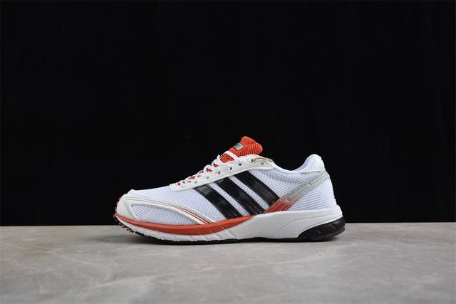 Adidas Adizero Adios Og 舒适防滑耐磨 低帮跑步鞋 男女同款 白黑色 货号：Jh9972 尺码：36 36.5 37 38 38.5 39