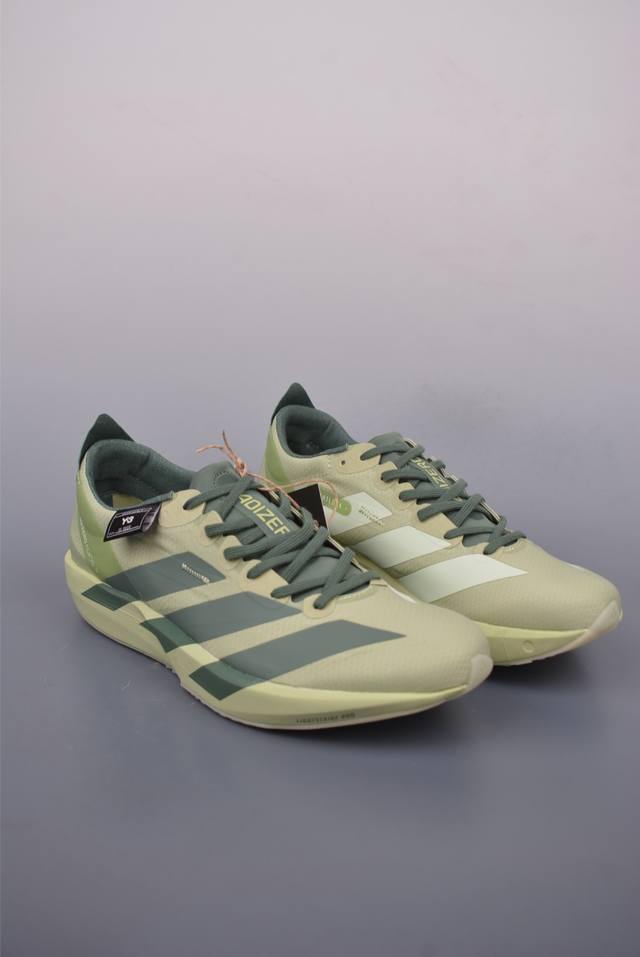 Y-3 Adidas Adizero Adios 9 M联名系列 低帮轻便透气竞速休闲运动慢跑鞋 算透气鞋面 超轻上脚 话呢货号：Js31382332 尺码：3