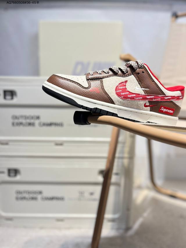 Supreme X Nike Sb Dunk Low 大厂出品 极力推荐 新配色 原装头层材料 独家版型蒸餾加工 帶來的是更好的视觉和脚感体验 大厂纯原品质出货