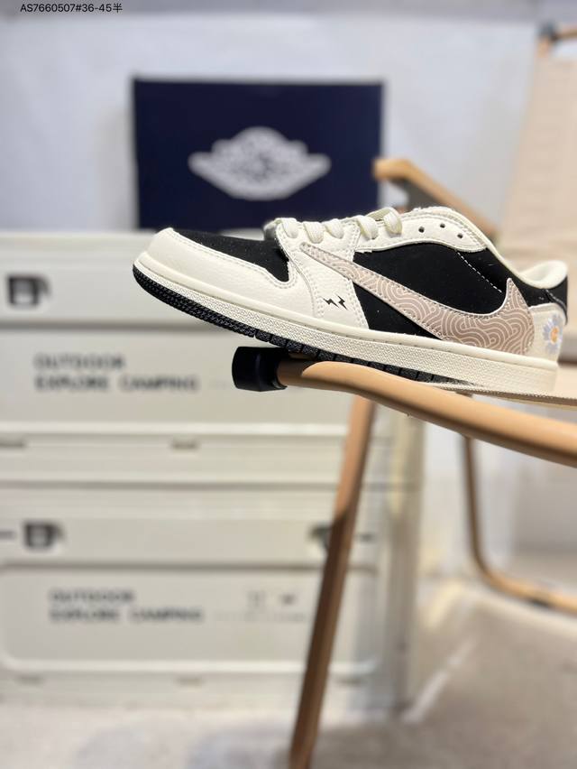 公司级头层皮乔丹Air Jordan 1 Low Aj1低帮系列篮球鞋 官方同步配色 原装级产物 #拒绝公底 立体鞋型 细节完美 高清洁度Xs As766050