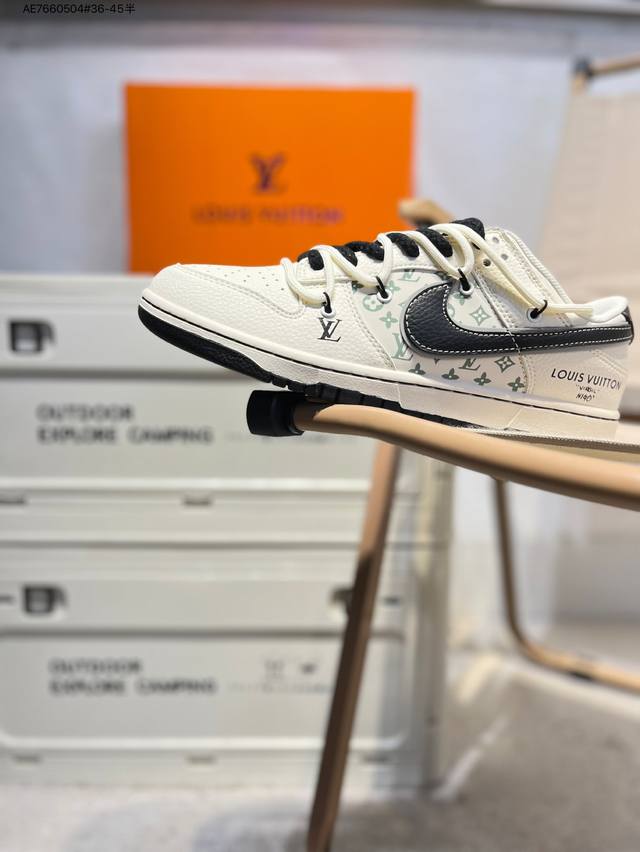 Lv X Nike Sb Dunk Low 大厂出品 极力推荐 新配色 原装头层材料 独家版型蒸餾加工 帶來的是更好的视觉和脚感体验 大厂纯原品质出货 清洁度