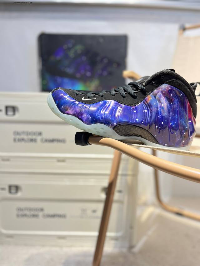 Nk Air Foamposite One 新银河喷 莞产原底面 公司渠道同模具 鞋型发泡360度无死角 双层Zoom气垫植入 中底完美注胶 搭载原厂碳纤维材质