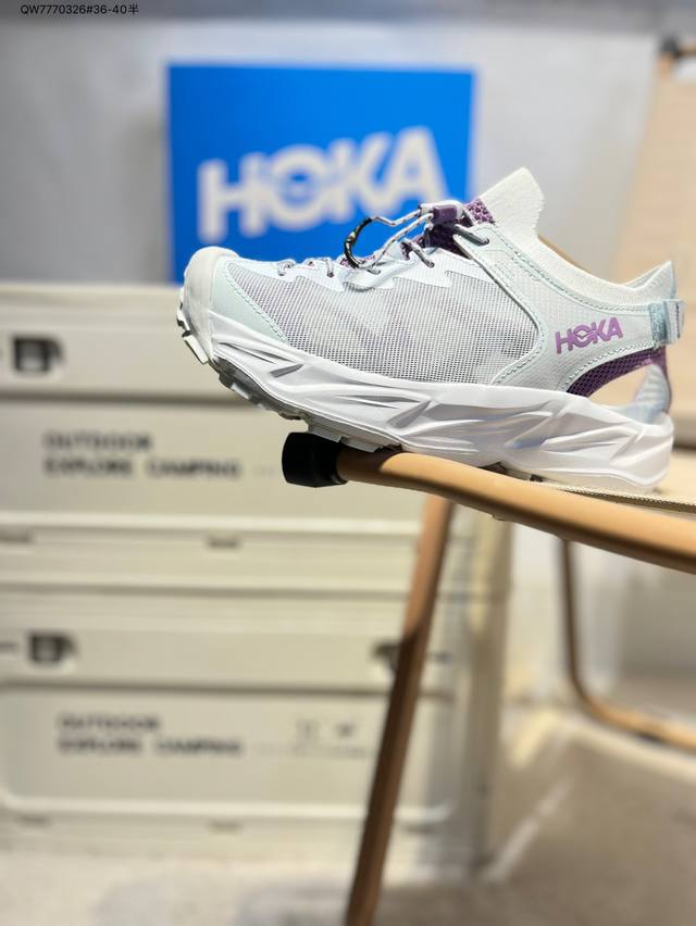 Hoka 霍卡 男女鞋真标半码制，原楦开发版型，采用网织加涂层处理材料鞋面材质，轻量化材料高弹力泡棉升级中底组合锯齿防滑底片野外溯溪焕新选择！美国新兴跑鞋品牌H