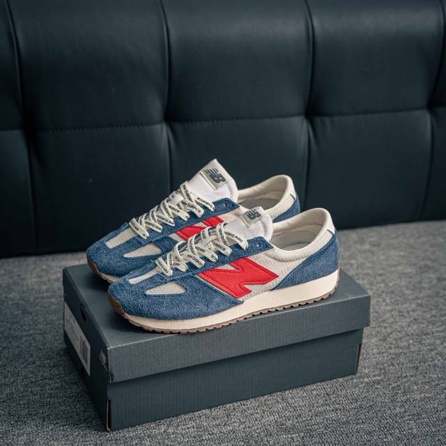 核心私 New Balance 新百伦 U471 复古休闲鞋 正确长绒鞋面 正确头层皮 N 字Logo 真皮纹理清晰可见 高弹大底 正确半透油蜡试脚纸 正确中底
