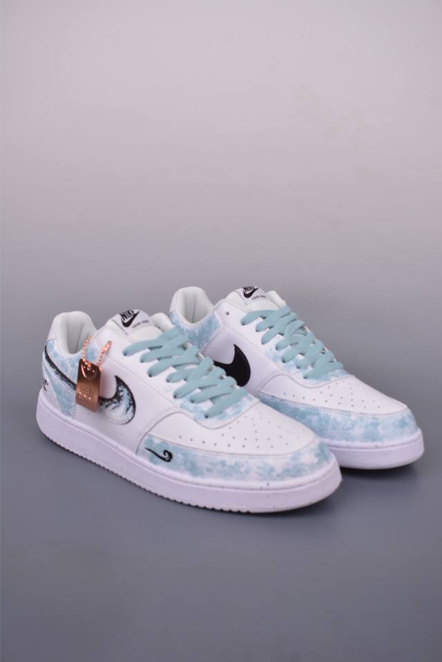 Nike Court Vision Low 手绘涂鸦 休闲运动板鞋 纯原版本 低帮百搭透气休闲运动板鞋，经典耐用的设计，兼顾舒适脚感和出众风范，演绎匠心之作。结