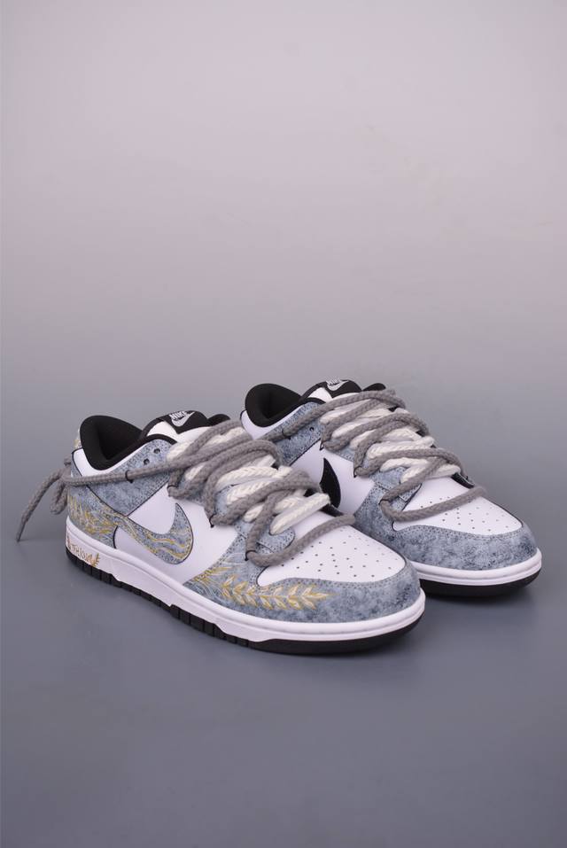 Nike Sb Dunk Low 麦穗灰绑带 解构抽绳鞋带 纯原大厂出品 极力推荐 原装头层材料 独家版型蒸餾加工 帶來的是更好的视觉和脚感体验 大厂纯原品质出