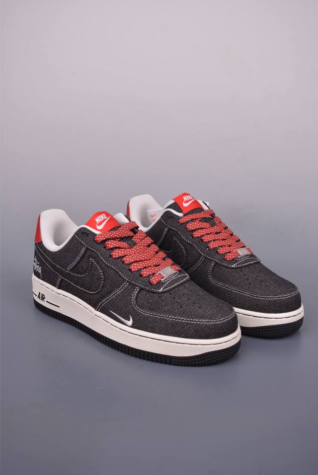 Nike Air Force 1 Low 斯图西联名 原楦头原纸板 打造纯正空军版型 专注外贸渠道 全掌内置蜂窝气垫 原盒配件 原厂中底钢印、拉帮完美 官方货号