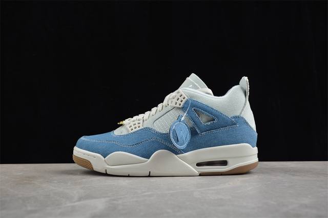 Air Jordan 4 Denim Worn Blue Aj4 乔4水洗丹宁 Ib6716-100 专业Aj大厂出品 主力合作工厂P 优势供应市场 一线大厂水