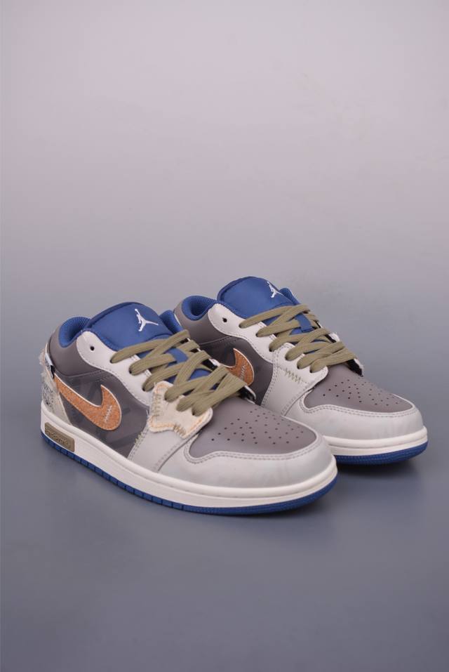 Nike Jordan Air Jordan 1 拓荒骑士 棕灰 纯原大厂出品 极力推荐 定制鞋盒 大厂纯原品质出货 超高清洁度 皮料切割干净无任何毛边 细节完