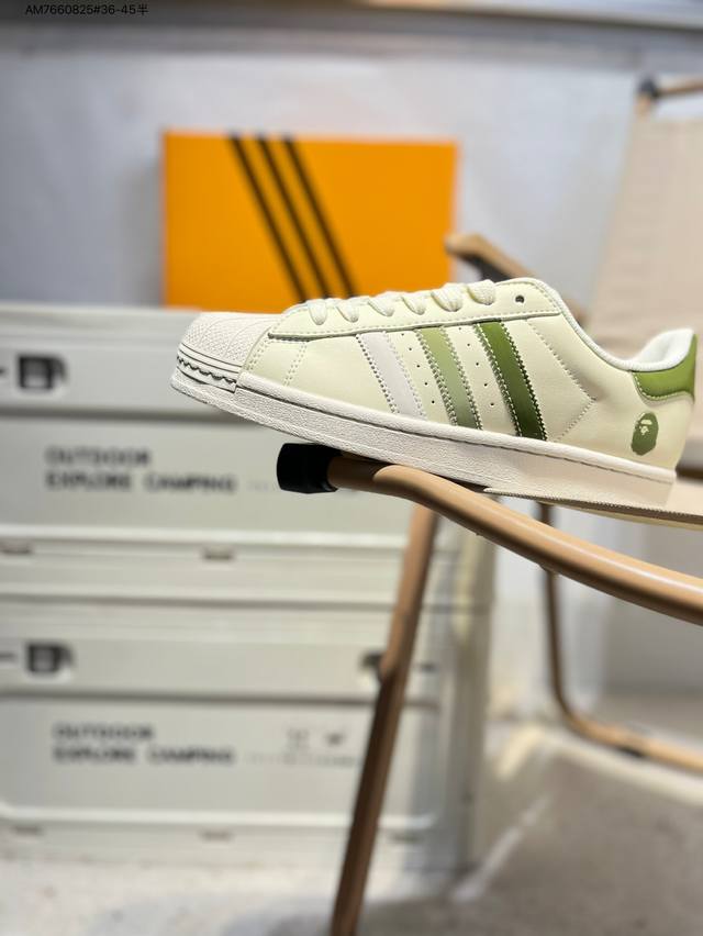 猿人头 X Adidas Originals Superstar 经典配色 经典贝壳头官网同步 实拍首发渠道正品订单 诠释市场最高工艺水平区别市面普通真标版本，