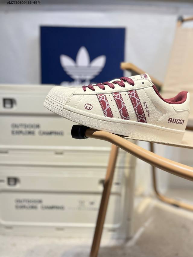古驰 X Adidas Originals Superstar 经典配色 经典贝壳头官网同步 实拍首发渠道正品订单 诠释市场最高工艺水平区别市面普通真标版本，进