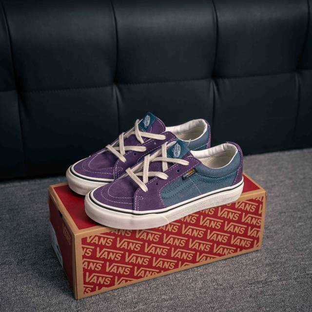 核心私 余文乐同款 Vans Sk8-Low 限定紫蓝 Vans范斯Sk8-Low 2025夏季新款复古低帮情侣运动休闲帆布鞋滑板鞋 余文乐同款Vans Sk8
