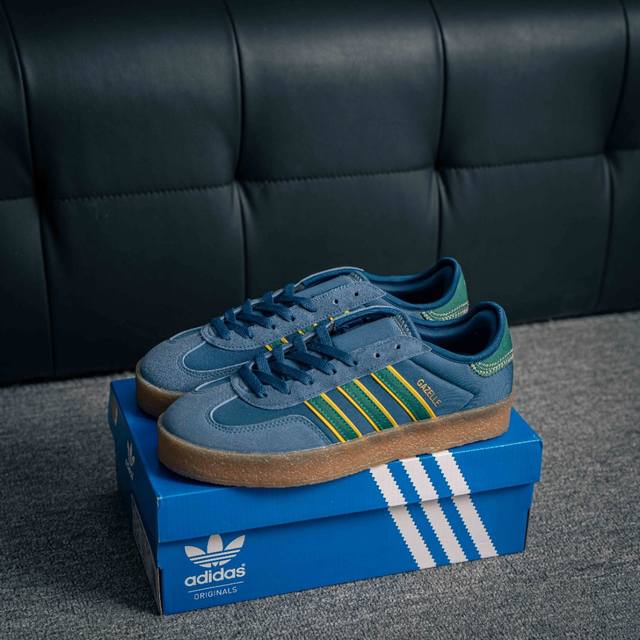 核心私 Clot X Adidas Originals Gazelle S By 冠希联名三叶草厚底休闲防滑耐磨低帮板鞋 货号：Jr5408 尺码：36 36.