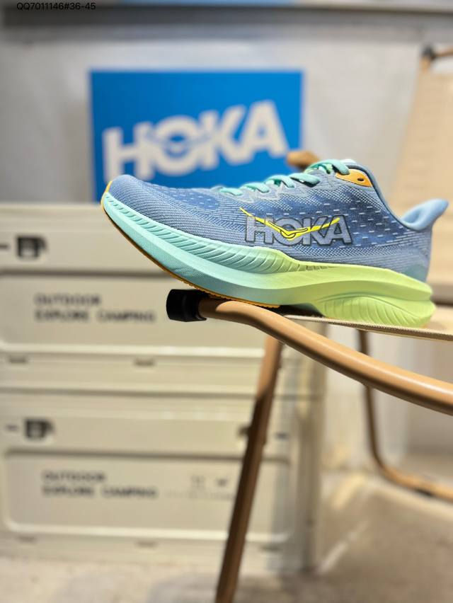 Hoka One One独特的竞训鞋,主打舒适软弹Hokamach马赫6#竞速跑鞋 Hoka Mach 6 轻盈且富有弹性的舒适感！迄今为止最轻量灵敏的Mach