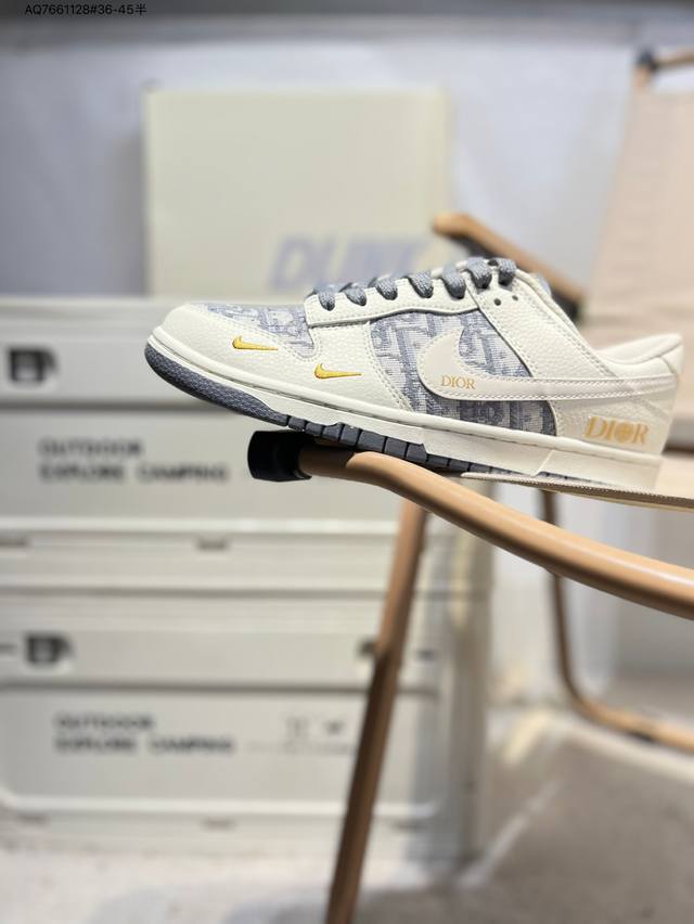 迪奥 X Nike Sb Dunk Low 大厂出品 极力推荐 新配色 原装头层材料 独家版型蒸餾加工 帶來的是更好的视觉和脚感体验 大厂纯原品质出货 清洁度