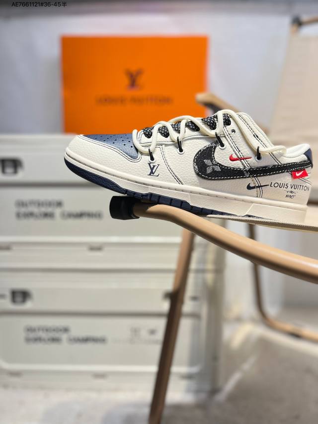Lv X Nike Sb Dunk Low 大厂出品 极力推荐 新配色 原装头层材料 独家版型蒸餾加工 帶來的是更好的视觉和脚感体验 大厂纯原品质出货 清洁度