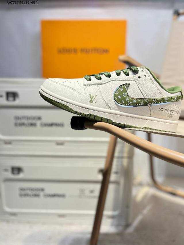 Lv X Nike Sb Dunk Low 大厂出品 极力推荐 新配色 原装头层材料 独家版型蒸餾加工 帶來的是更好的视觉和脚感体验 大厂纯原品质出货 清洁度