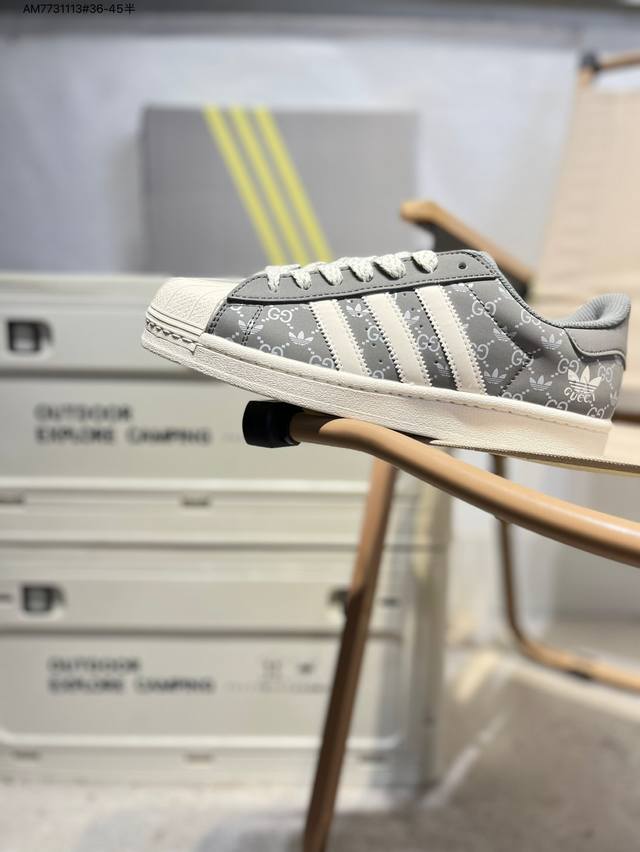 古驰 X Adidas Originals Superstar 经典配色 经典贝壳头官网同步 实拍首发渠道正品订单 诠释市场最高工艺水平区别市面普通真标版本，进