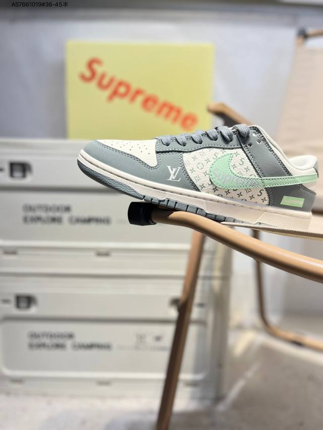 Lv X Nike Sb Dunk Low 大厂出品 极力推荐 新配色 原装头层材料 独家版型蒸餾加工 帶來的是更好的视觉和脚感体验 大厂纯原品质出货 清洁度