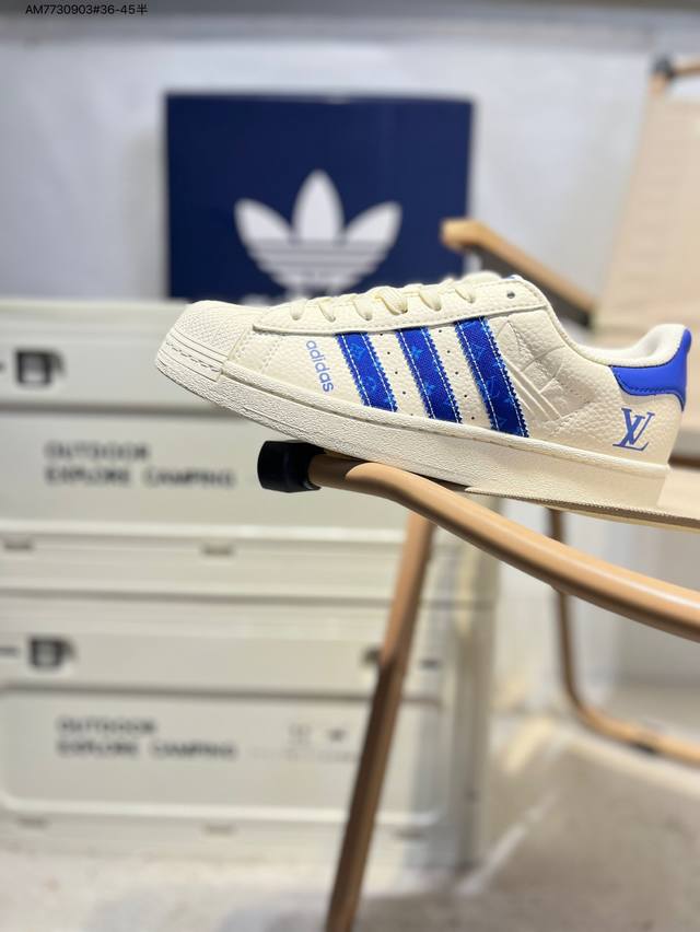 Lv X Adidas Originals Superstar 经典配色 经典贝壳头官网同步 实拍首发渠道正品订单 诠释市场最高工艺水平区别市面普通真标版本，进