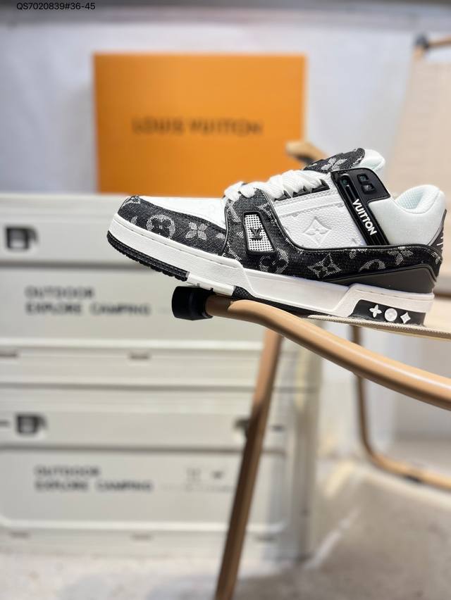 路易威登 Louis Vuitton Lv路易威登板鞋 新款 Lv Trainer最新配色运动鞋 L家 篮球鞋风格运动鞋 该鞋由艺术总监 Virgil Ablo