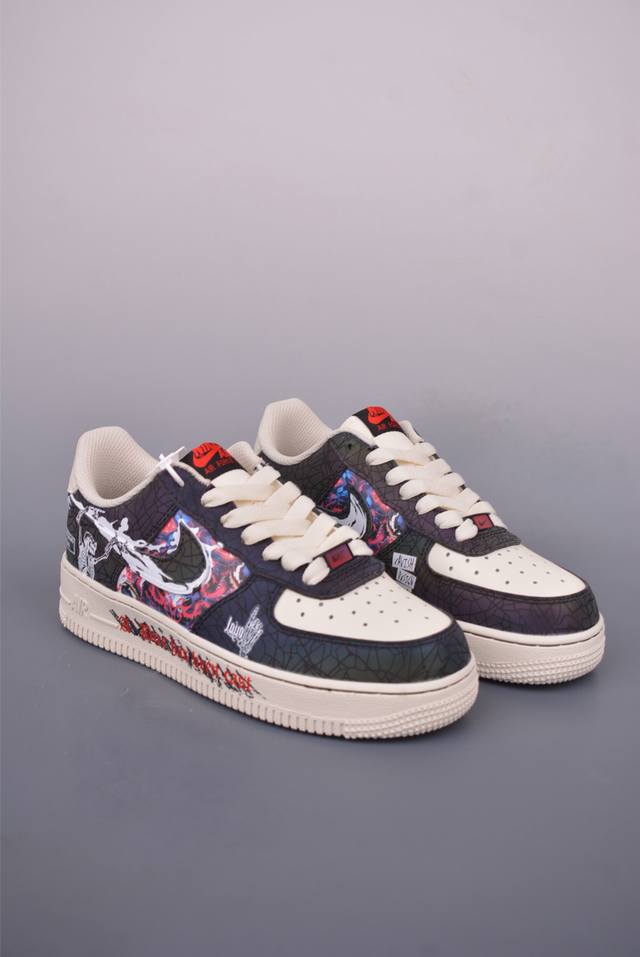 Nike Air Force 1 Low 暗黑涂鸦 原楦头原纸板 打造纯正空军版型 专注外贸渠道 全掌内置蜂窝气垫 原盒配件 原厂中底钢印、拉帮完美 官方货号: