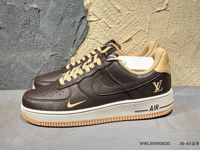 新品上市实拍 海外限量发售！公司级Nike Air Force 1 '07 Low 古驰联名联名-灰棕小绿勾 空军一号低帮 运动鞋 休闲鞋 折边针车 工艺难度大