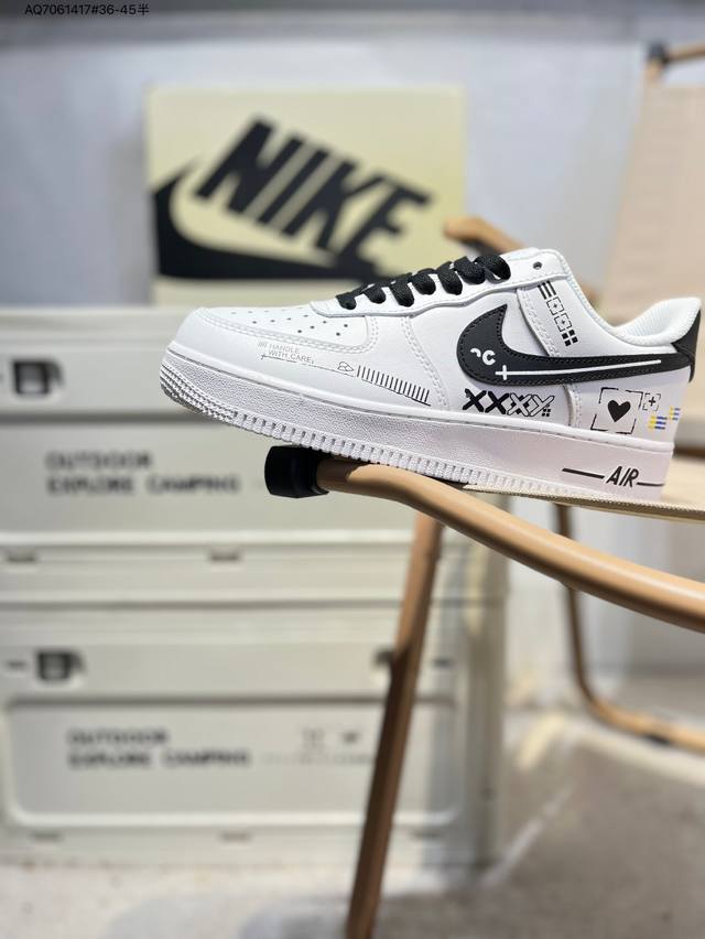 Nk Air Force 1'07 Low 空军一号低帮休闲板鞋 #定制皮料 原楦原纸板 纯正空军版型 高清洁度 内置全掌气垫Cw2288 Aq7061417#