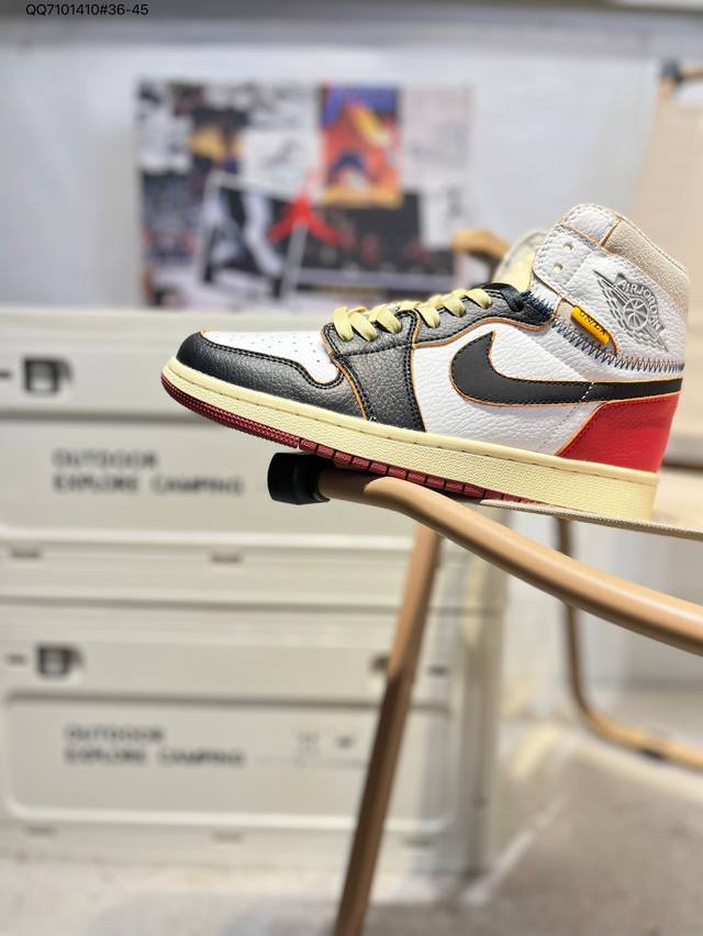 Union X Air Jordan Aj1 Retro High Nrg 联名四色拼接 鞋面清洁度最高Qc检验标准 控制溢胶 飞翼3D高频深度立体呈现Bv 0