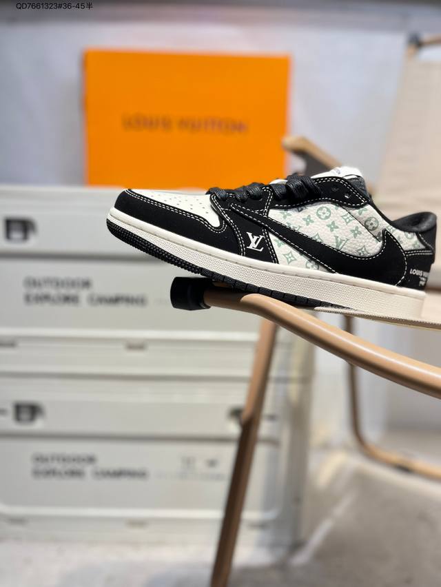 公司级头层皮Lv X 乔丹Air Jordan 1 Low Aj1低帮系列篮球鞋 官方同步配色 原装级产物 #拒绝公底 立体鞋型 细节完美 高清洁度Lx1988