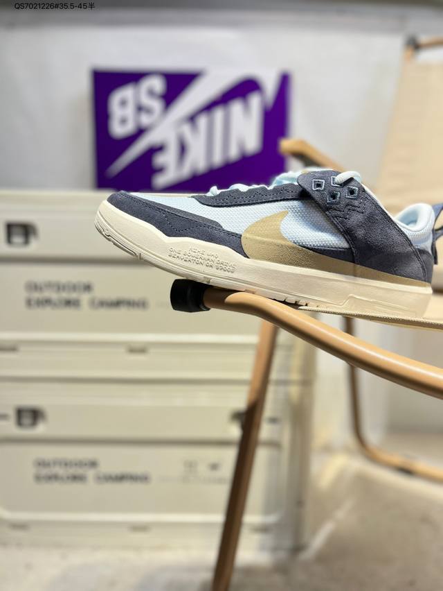 Nike Sb Day One 耐克低帮休闲板鞋 #鞋款搭载Air Zoom缓震气垫，采用包边结构工艺轻盈柔韧，缔造非凡触板感。织物材料，舒适出众；翻毛皮覆面经